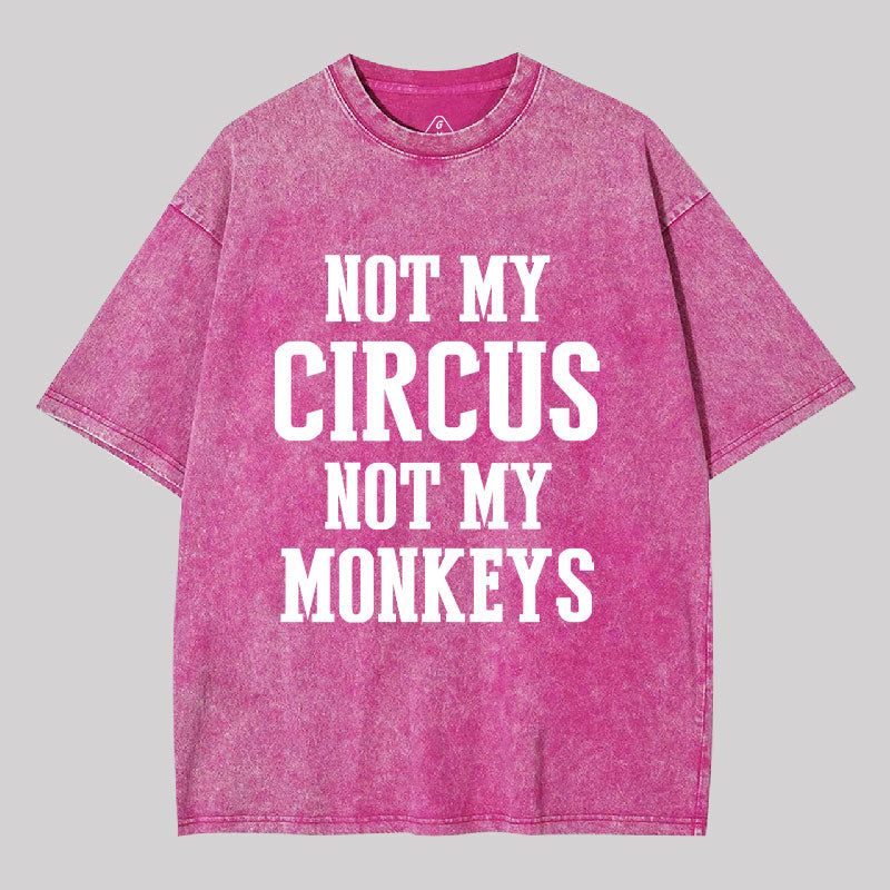 Not My Circus Not My Monkeys Washed T-shirt