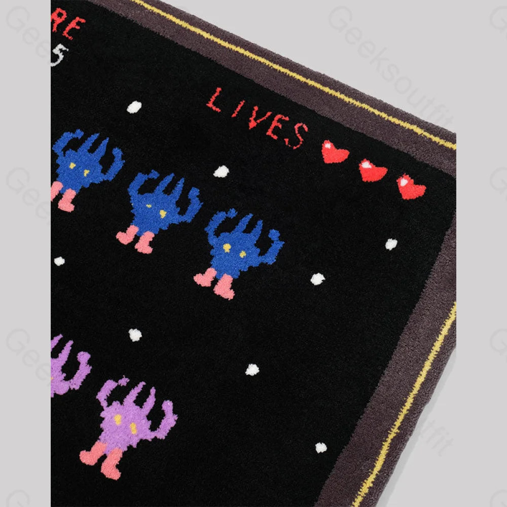 8 Bit Fighter Funny Imitation Wool Rug