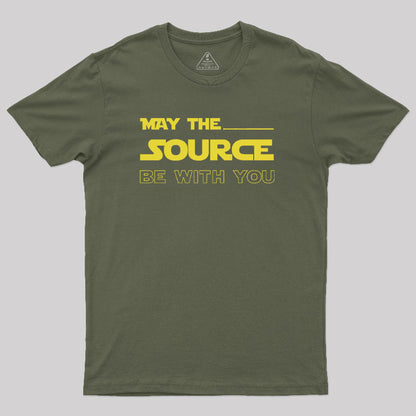 Developer May the Source Be With You Geek T-Shirt