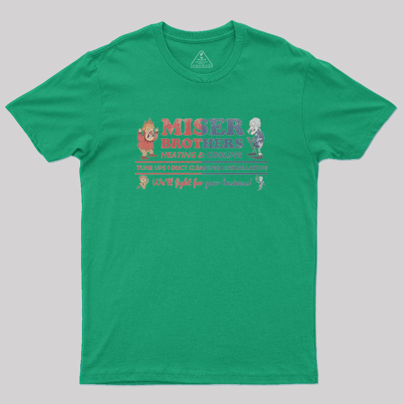 Miser Brothers Heating and Cooling Geek T-Shirt