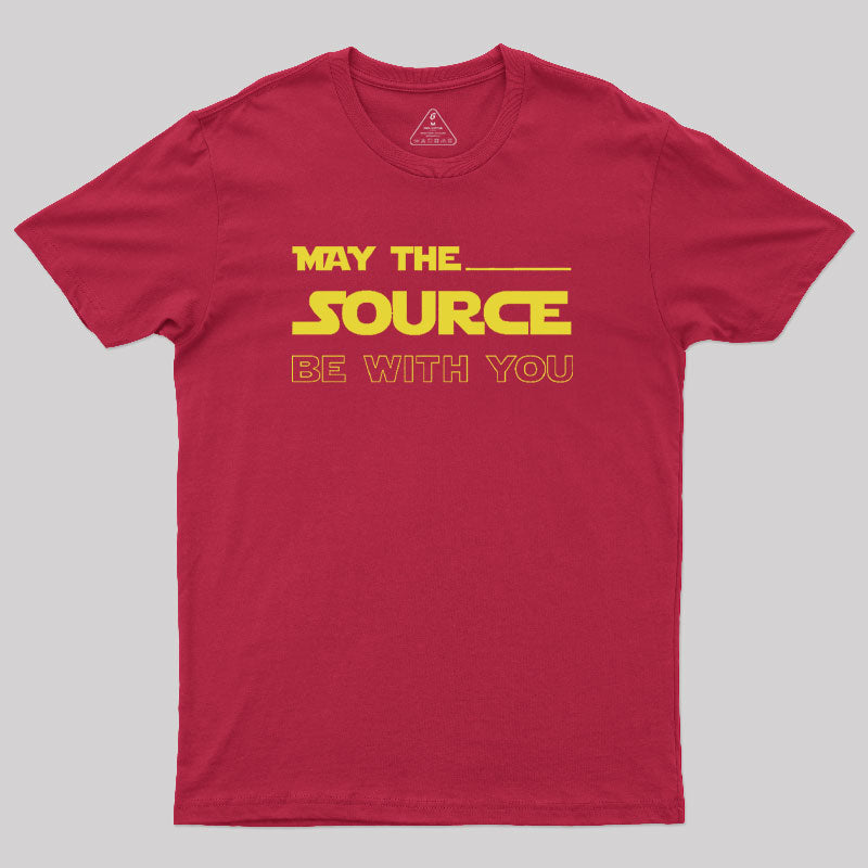 Developer May the Source Be With You Geek T-Shirt