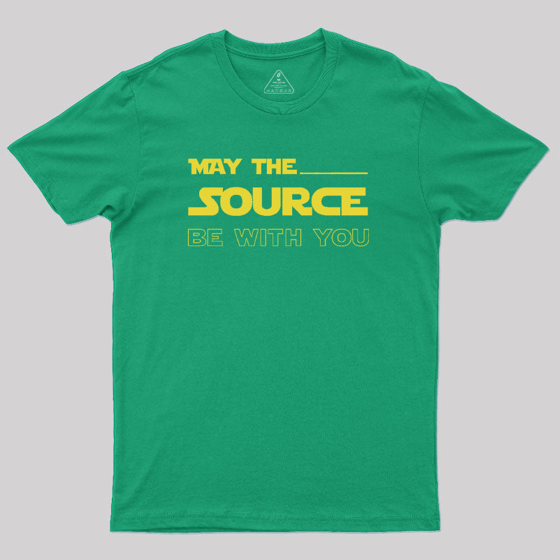 Developer May the Source Be With You Geek T-Shirt