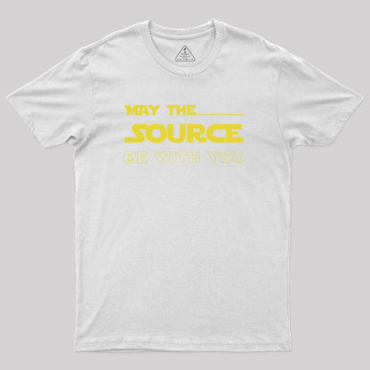 Developer May the Source Be With You Geek T-Shirt