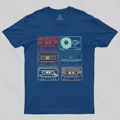 80s 90s Retro Party Costume Cassette Tapes T-Shirt - Geeksoutfit