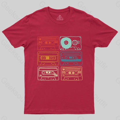 80s 90s Retro Party Costume Cassette Tapes T-Shirt - Geeksoutfit