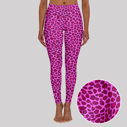 Pink Leopard Print Geek Leggings