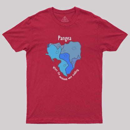 Pangea Continents Cuddling T-Shirt