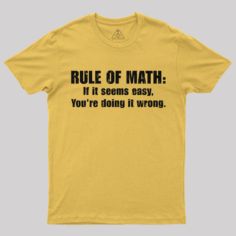 Funny Rule Of Math T-Shirt