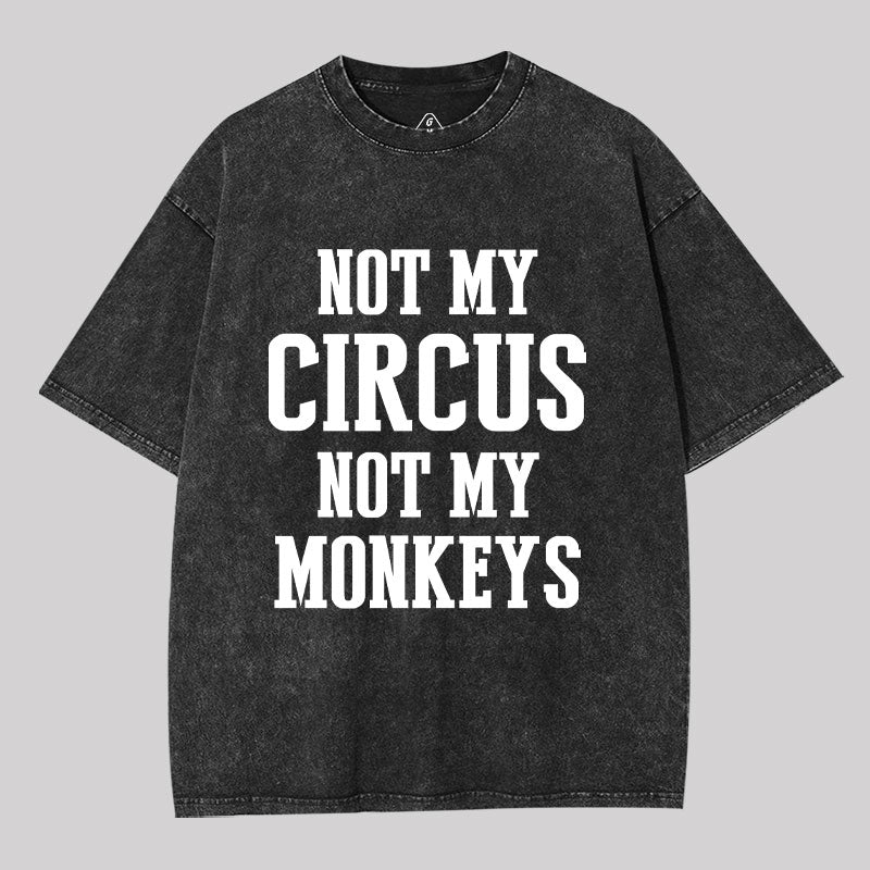 Not My Circus Not My Monkeys Washed T-shirt