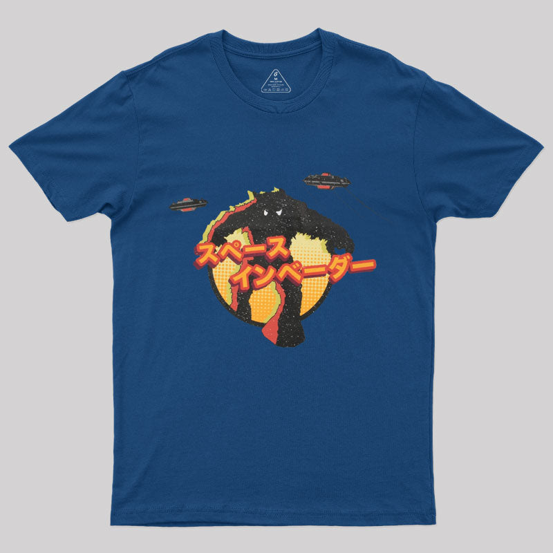 Official Space Invaders Japanese Monster T-Shirt