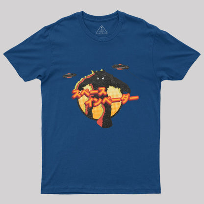 Official Space Invaders Japanese Monster T-Shirt