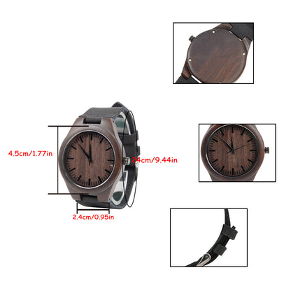 Personalized Science Si-Fi Vintage Sandalwood Strap Watch