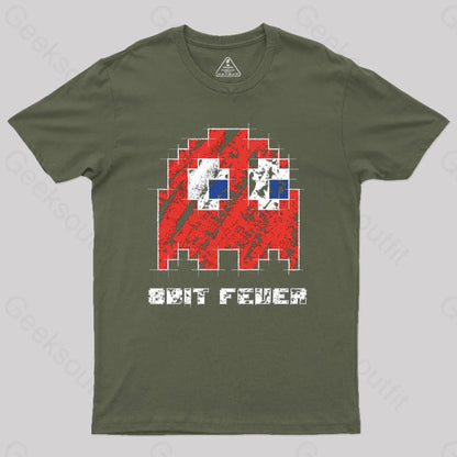 8Bit Fever Geek T-Shirt Army Green / S