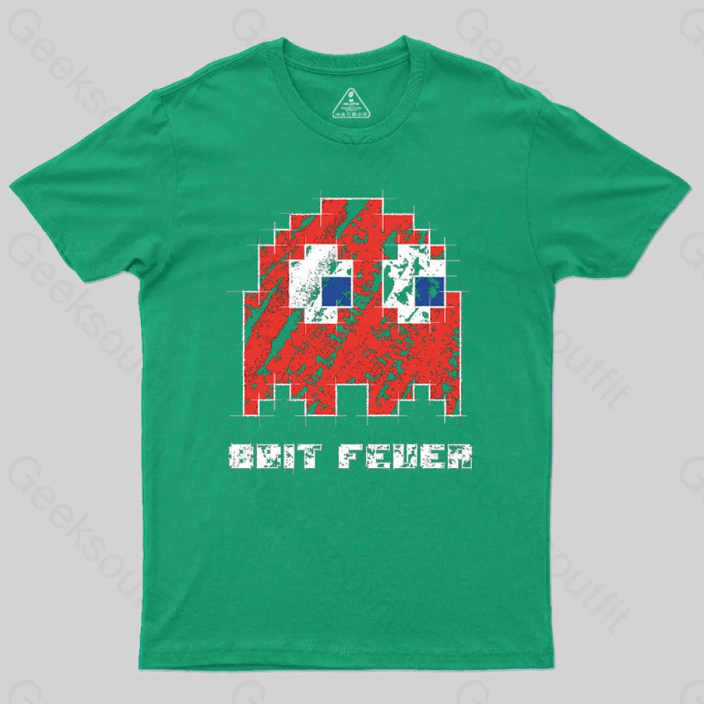 8Bit Fever Geek T-Shirt Green / S