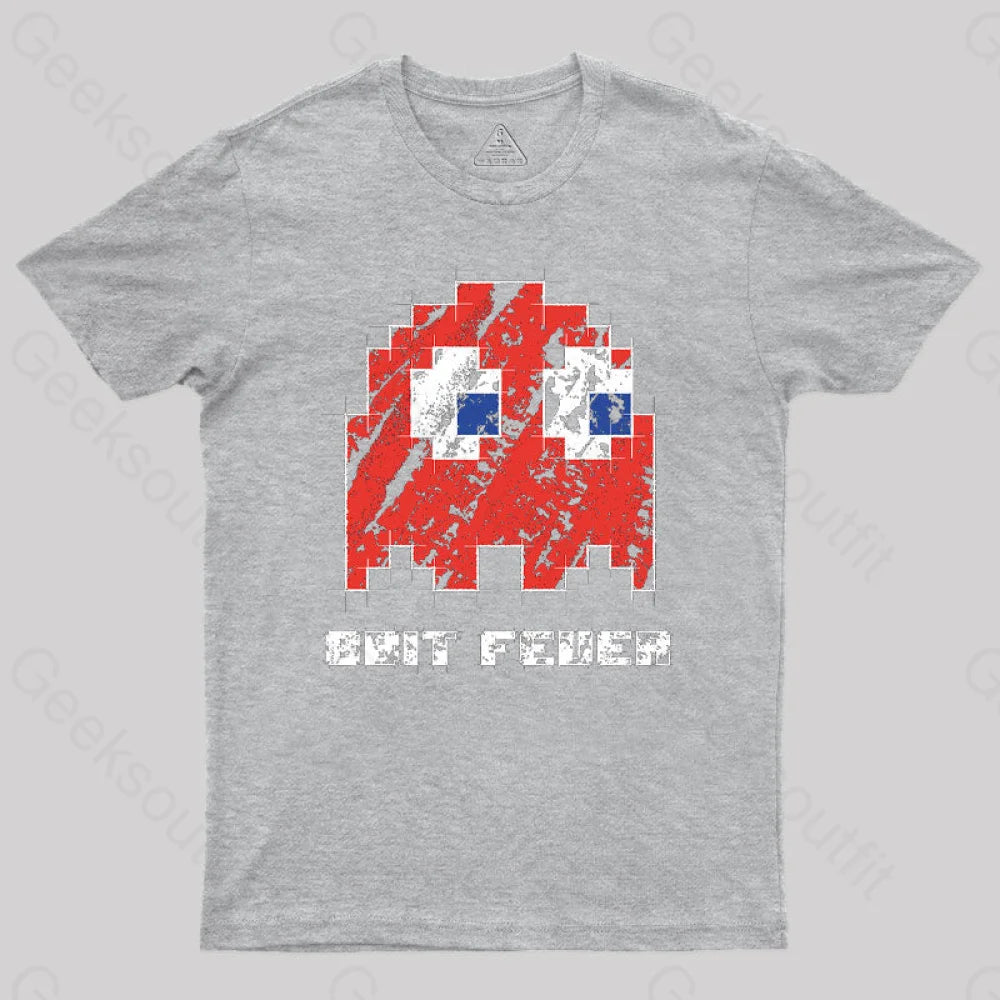 8Bit Fever Geek T-Shirt Grey / S