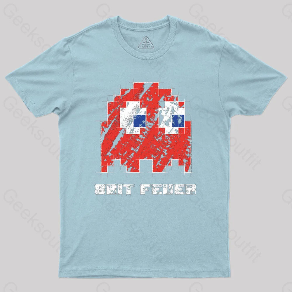 8Bit Fever Geek T-Shirt Light Blue / S