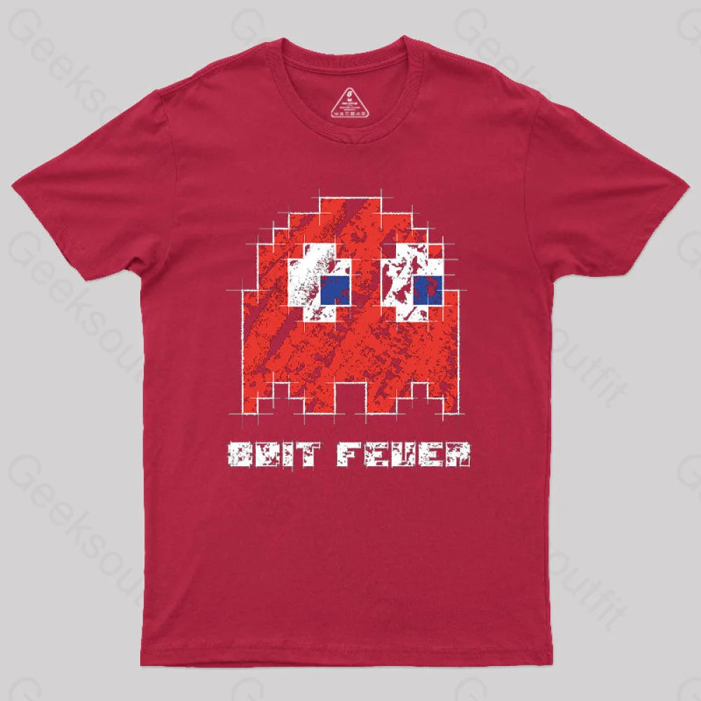 8Bit Fever Geek T-Shirt Red / S