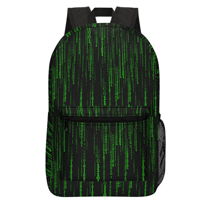 The Matrix Black Green Design Art Geek Backpack