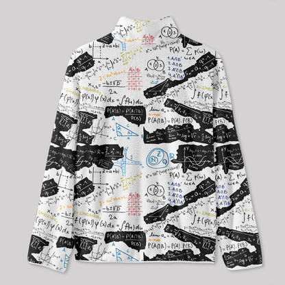 Mathematical Black and White Matching Fleece Jacket