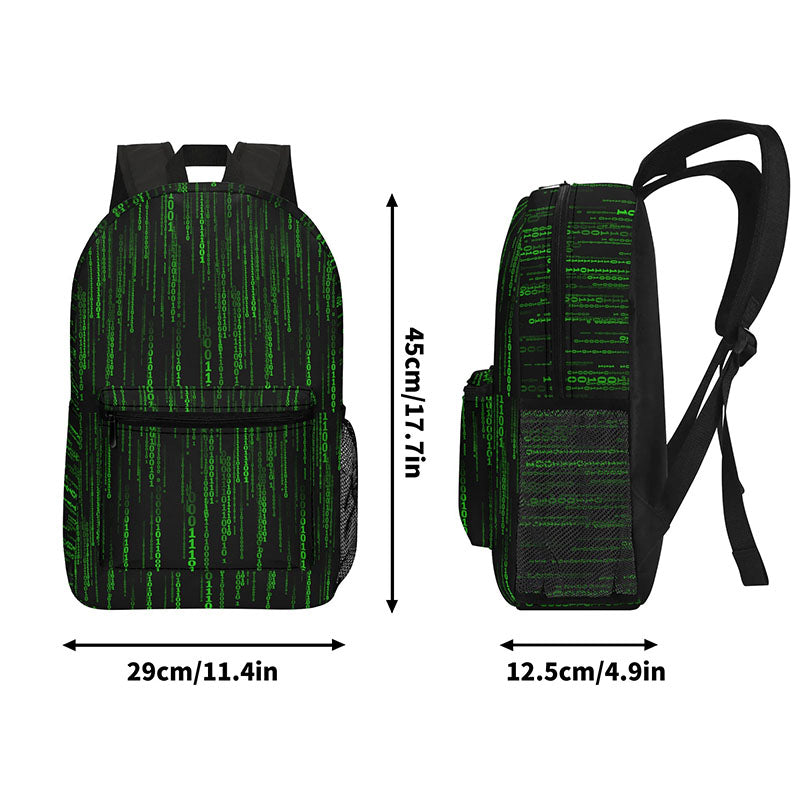 The Matrix Black Green Design Art Geek Backpack