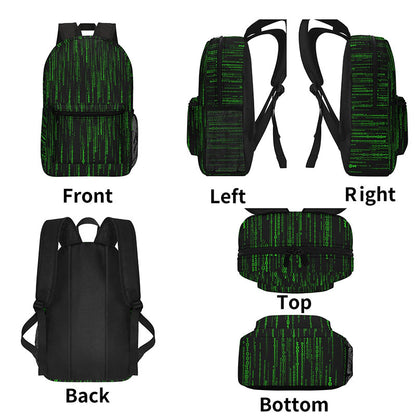 The Matrix Black Green Design Art Geek Backpack