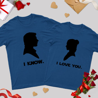 I Love You Shadow Geek Couple T-Shirt