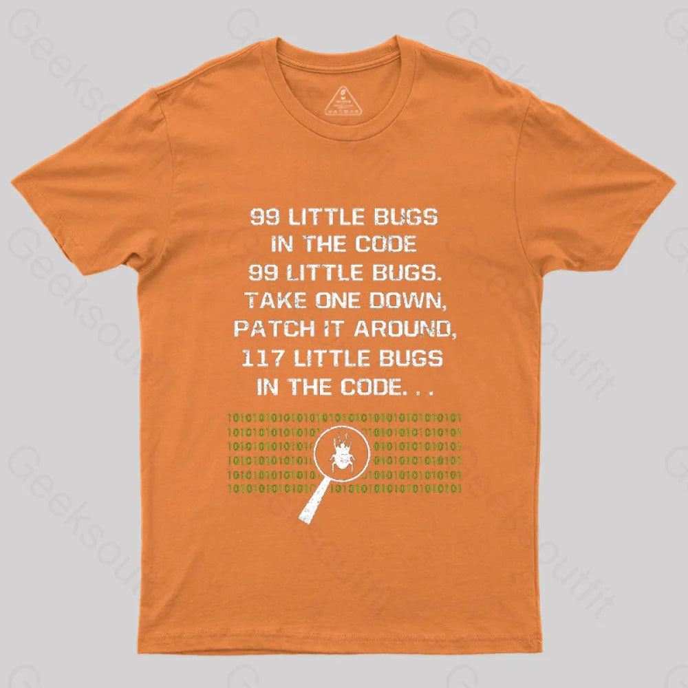 99 Little Bugs In The Code T-Shirt Orange / S