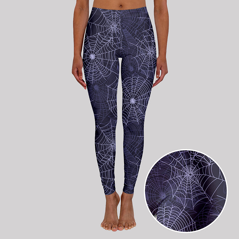 Spider Web Black Geek Leggings