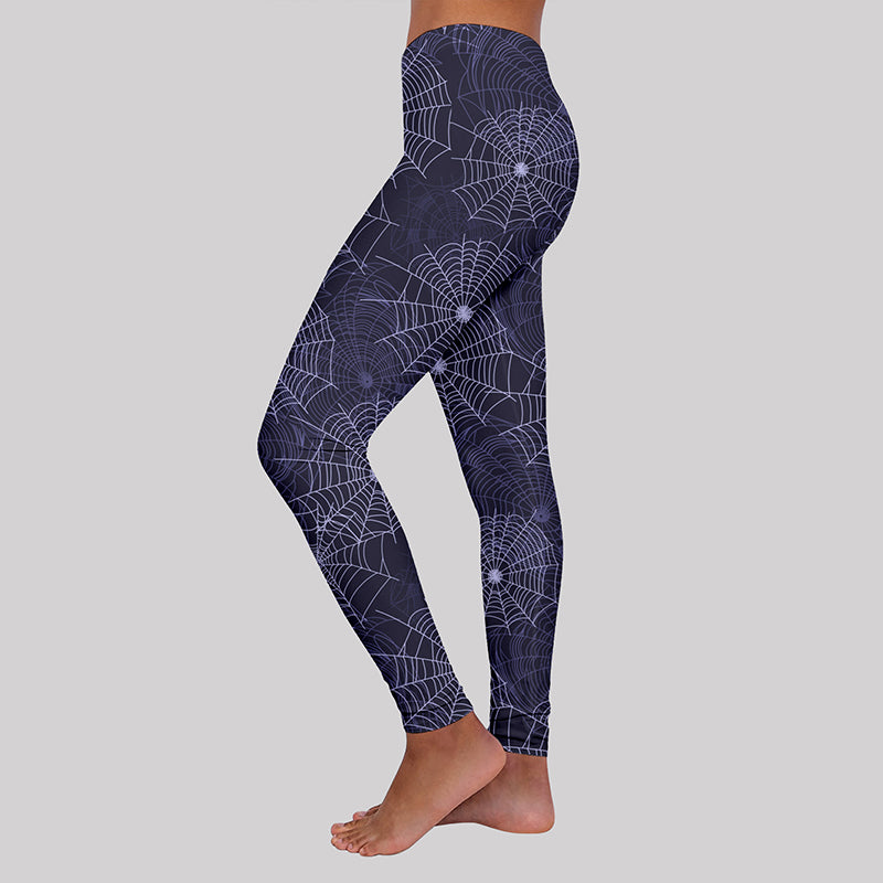 Spider Web Black Geek Leggings