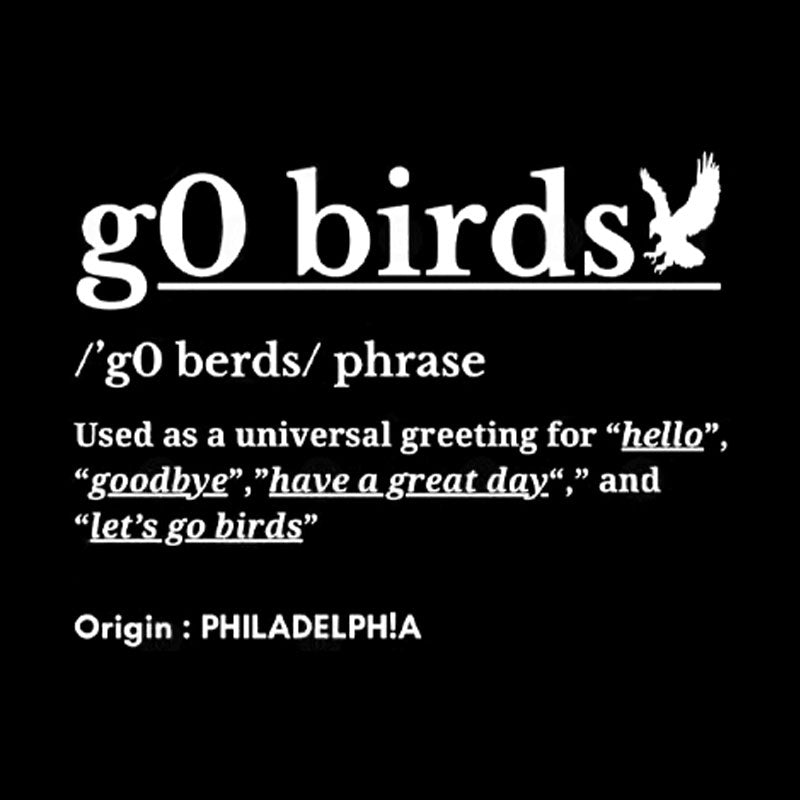 Go Birds Phrase Philadelphia Geek T-Shirt