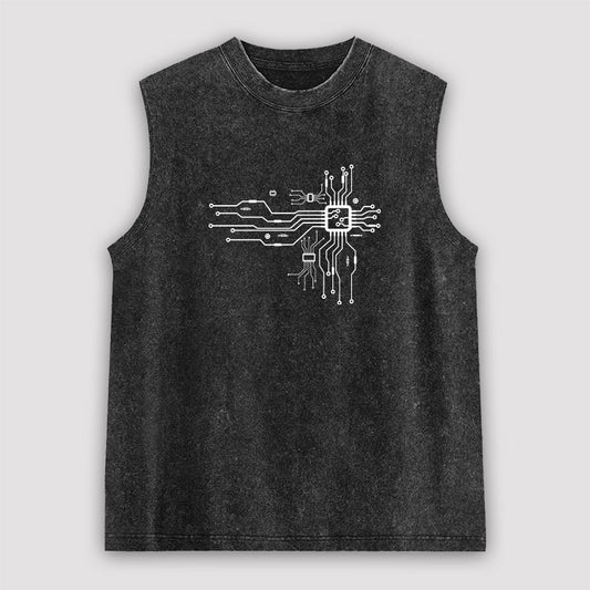 CPU Heart Unisex Washed Tank