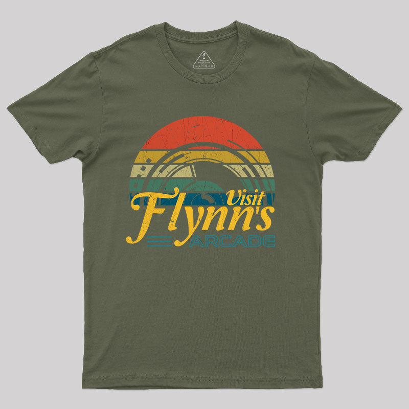 Vintage Sunset Visit Flynn's Arcade T-Shirt