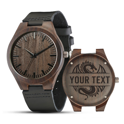 Personalized Science Fiction Universe Sandalwood Strap Watch