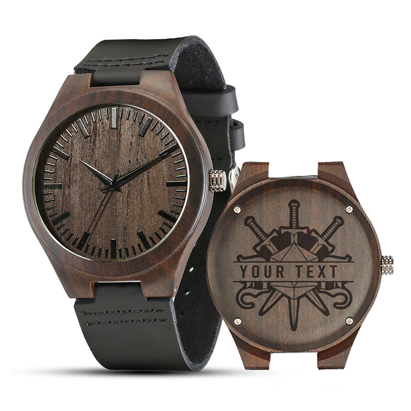 Personalized Science Fiction Universe Sandalwood Strap Watch