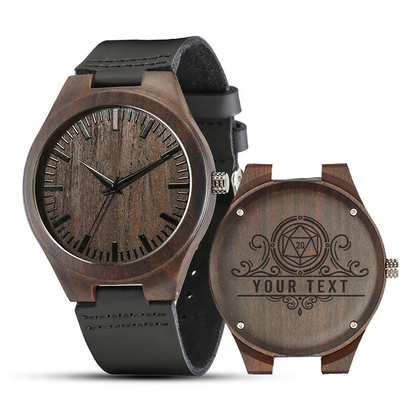 Personalized Science Fiction Universe Sandalwood Strap Watch