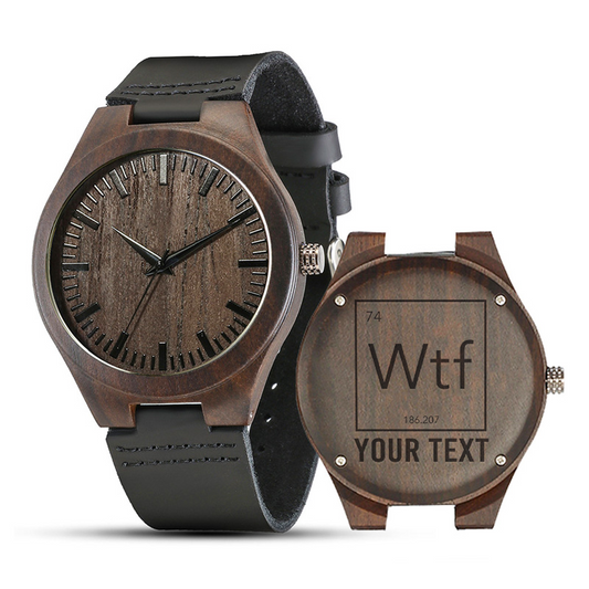 Personalized Science Si-Fi Vintage Sandalwood Strap Watch