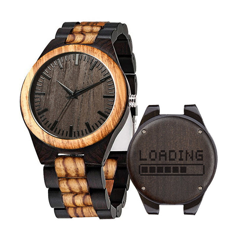 Funny Science Sci-Fi Logo Analog Quartz Wooden Strap Watch