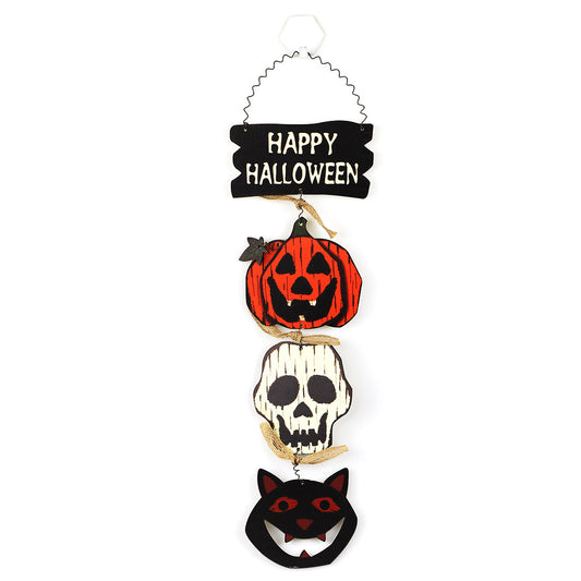 Halloween Wooden Garland Door Sign