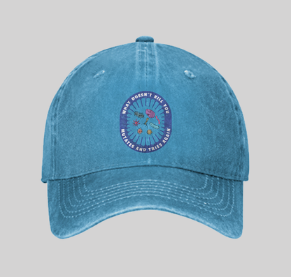 What doesn’t kill you mutates and tries again Washed Vintage Baseball Cap