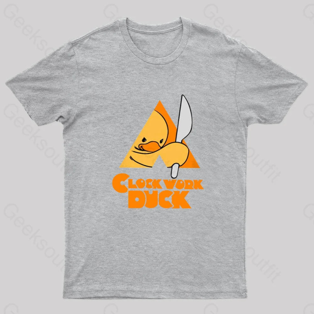 A Clockwork Duck Nerd T-Shirt Grey / S