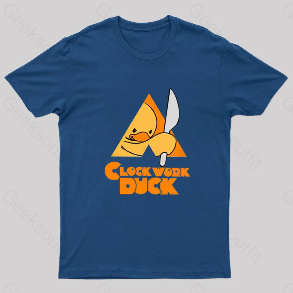 A Clockwork Duck Nerd T-Shirt Navy / S