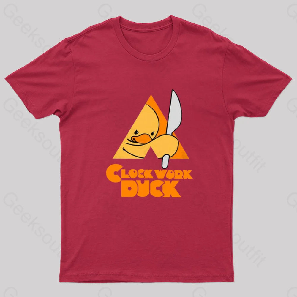 A Clockwork Duck Nerd T-Shirt Red / S