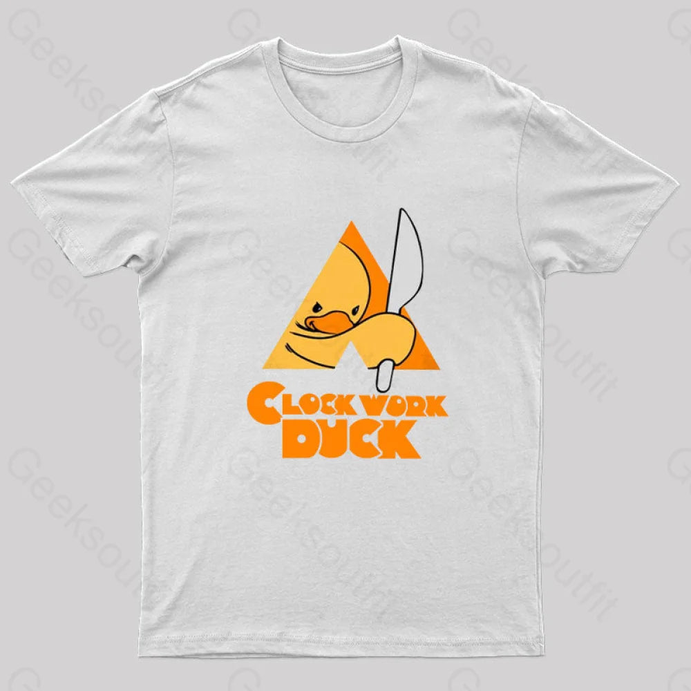 A Clockwork Duck Nerd T-Shirt White / S