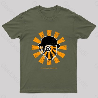 A Clockwork Orange Retro Japanese T-Shirt Army Green / S