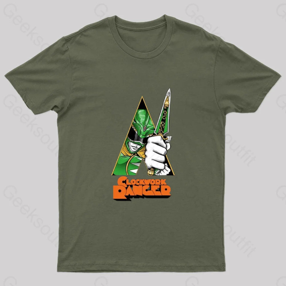 A Clockwork Ranger Geek T-Shirt Army Green / S