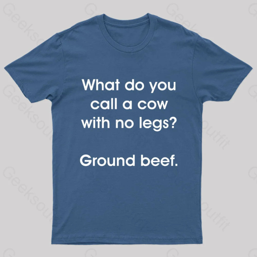 A Cow With No Legs Nerd T-Shirt Navy / S