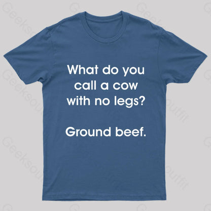 A Cow With No Legs Nerd T-Shirt Navy / S