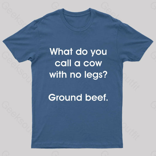 A Cow With No Legs Nerd T-Shirt Navy / S