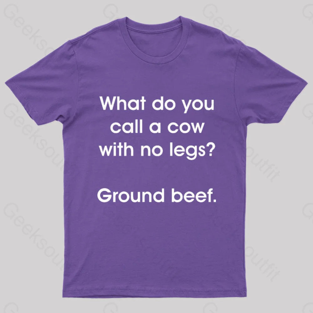 A Cow With No Legs Nerd T-Shirt Purple / S