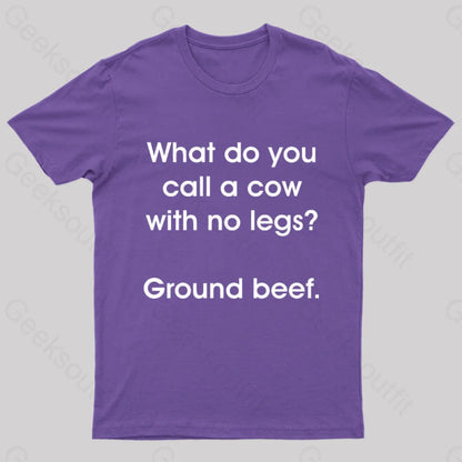 A Cow With No Legs Nerd T-Shirt Purple / S